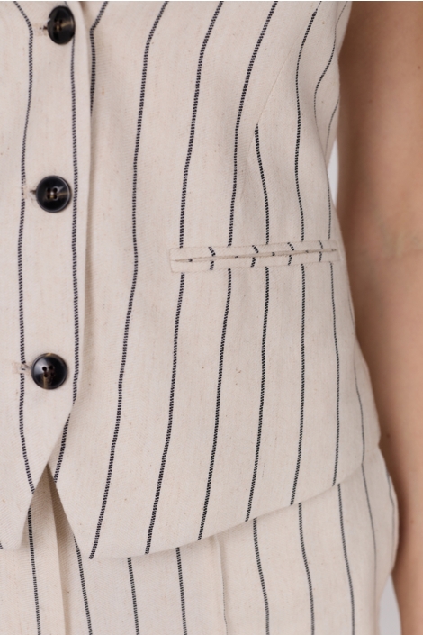 Juffrouw Jansen rion ss25 gilet lms 258 stripe